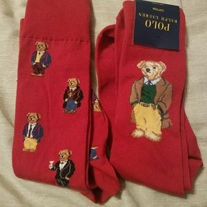 polo ralph lauren teddy bear socks